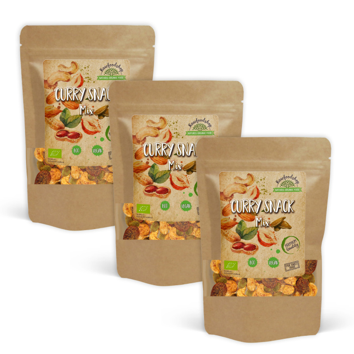 Curry Snackmix ØKO 200g x 3 pakker i gruppen Råvarer & Drikke / Nødder / Nøddemix hos Rawfoodshop Scandinavia AB (MELCUR5200-SET3)