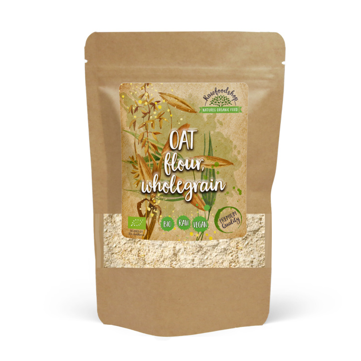 Havremel Fuldkorn ØKO 500g i gruppen Råvarer & Drikke / Bagning / Mel hos Rawfoodshop Scandinavia AB (MJO7)