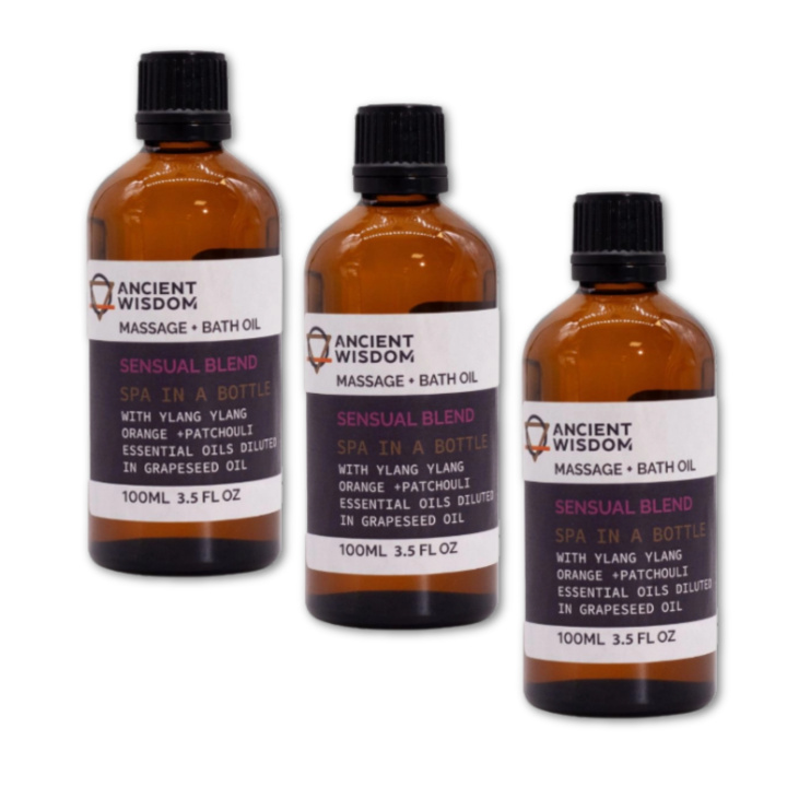 Sensual Massageolie 100ml x 3 pakker i gruppen Hud & Krop / Krop / Massageolie hos Rawfoodshop Scandinavia AB (MOLUL-02-SET3)