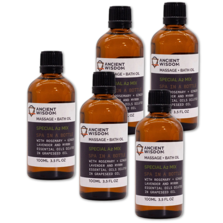 Special A2 Mix Massageolie 100ml x 5 flasker i gruppen Hud & Krop / Krop / Massageolie hos Rawfoodshop Scandinavia AB (MOLUL-14-SET5)