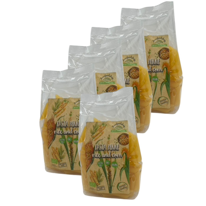 Pasta Ris & Majs Penne ØKO 250g x 5 pakker i gruppen Råvarer & Drikke / Spisekammer / Pasta & Nudler hos Rawfoodshop Scandinavia AB (MRBPEN25018-SET5)