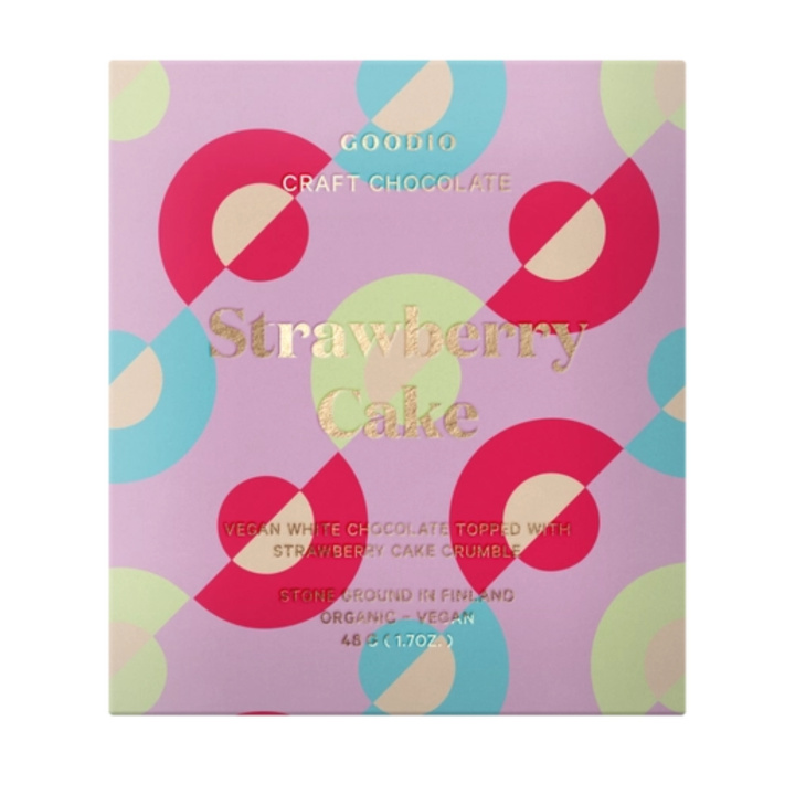 Strawberry Cake Chokolade ØKO 48 g i gruppen Råvarer & Drikke / Slik & Chokolade / Chokolade og Bars hos Rawfoodshop Scandinavia AB (NC35)