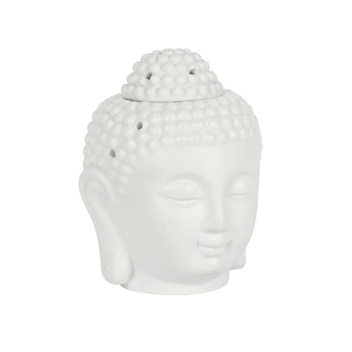 Oliebrænder White Buddha Head i gruppen Hjem & Sjæl / Stemning & duft / Oliebrænder hos Rawfoodshop Scandinavia AB (OB-29002-WHITE)