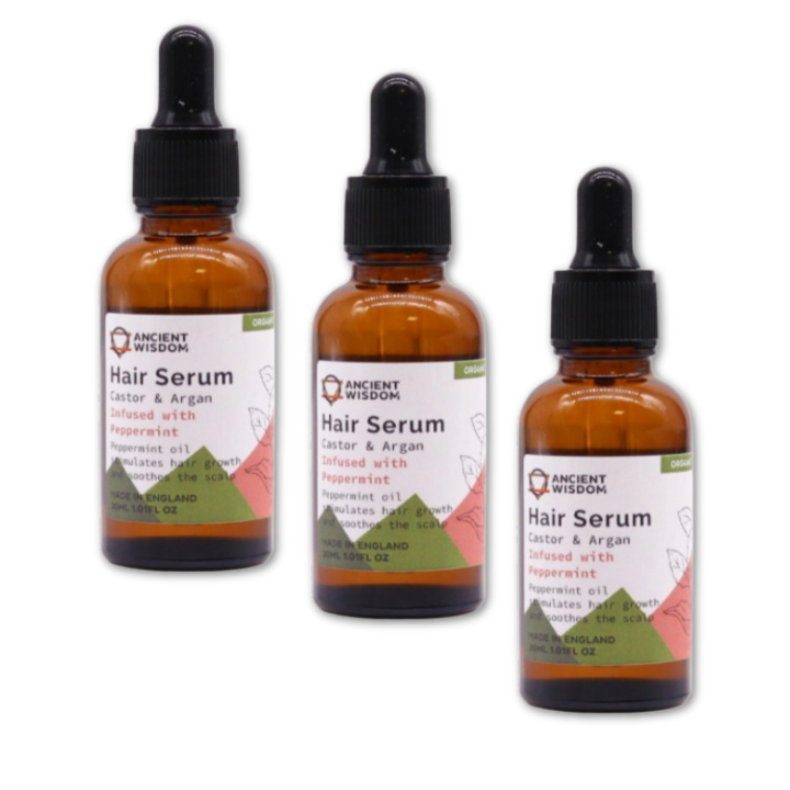 Hårserum Herbal ØKO 30ml x 3 flasker i gruppen Hud & Krop / Hår / Serum & Olie hos Rawfoodshop Scandinavia AB (OHSUL04-SET3)