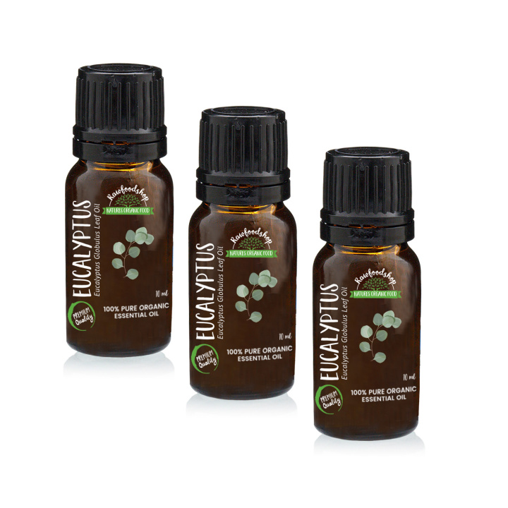 Eukalyptus Æterisk Olie ØKO 10mlx 3 pakker i gruppen Hud & Krop / Naturlig DIY / Æteriske olier hos Rawfoodshop Scandinavia AB (ORGEOUL03-SET3)