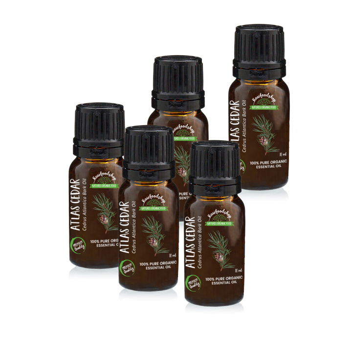 Atlasceder Æterisk Olie ØKO 10ml x 5 pakker i gruppen Hud & Krop / Naturlig DIY / Æteriske olier hos Rawfoodshop Scandinavia AB (ORGEOUL17-SET5)