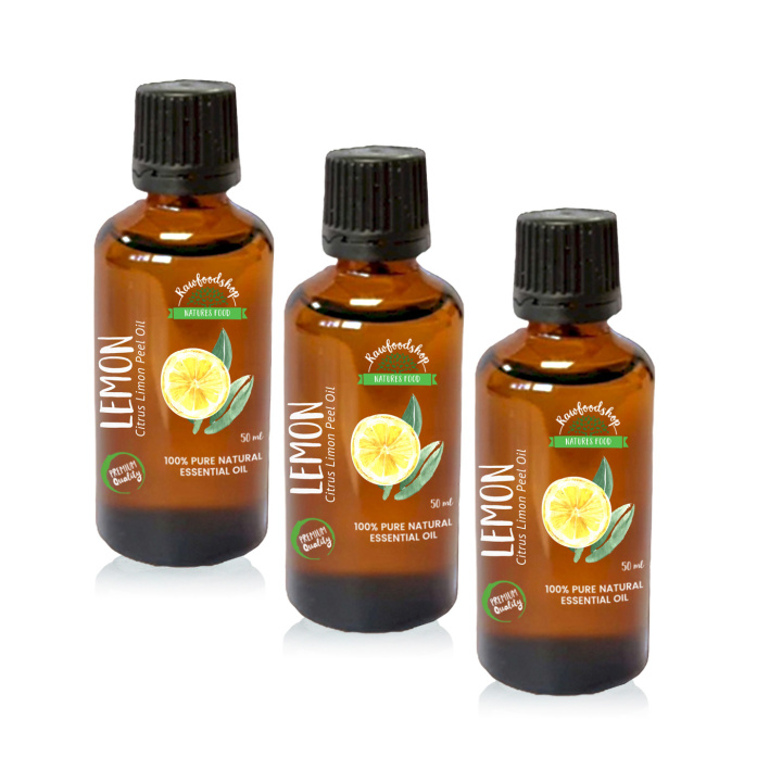Citron Æterisk Olie 50ml x 3 pakker i gruppen Hud & Krop / Naturlig DIY / Æteriske olier hos Rawfoodshop Scandinavia AB (PREOUL-12-SET3)