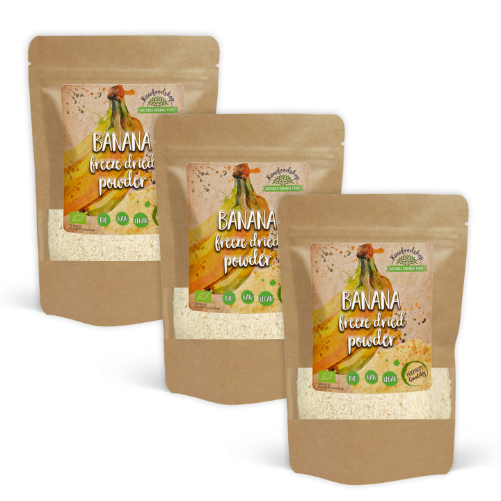 Bananpulver Frysetørret ØKO 125g x 3 pakker i gruppen Råvarer & Drikke / Frugt & Frugtpulver / Banan hos Rawfoodshop Scandinavia AB (PULFBAN-SET3)
