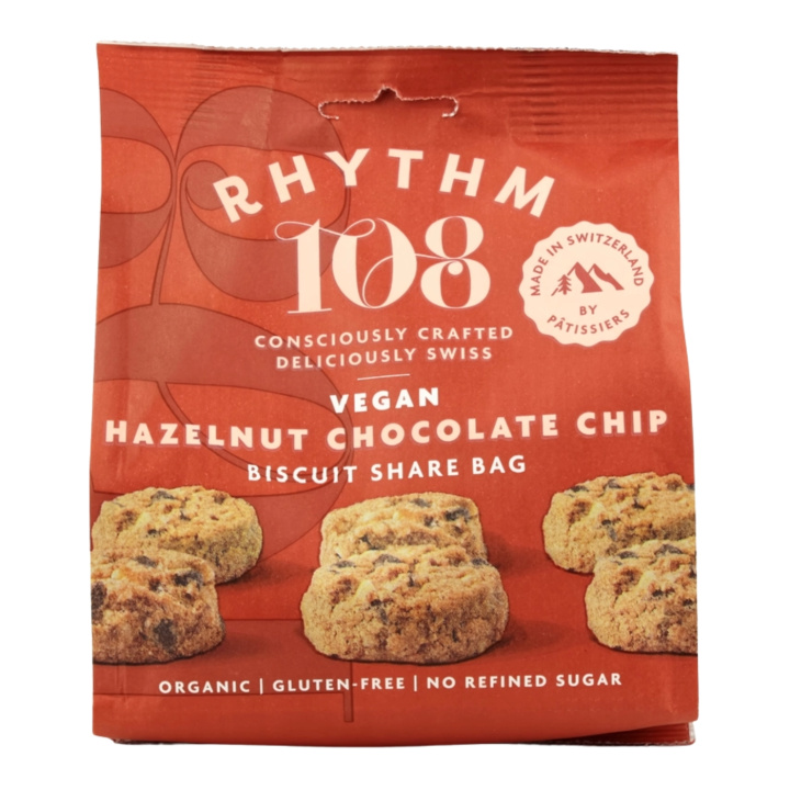 Kiks Chocolate Chip Hasselnød ØKO 135g i gruppen Råvarer & Drikke / Spisekammer / Kager, kiks & brød hos Rawfoodshop Scandinavia AB (R108SHBCP01EU)