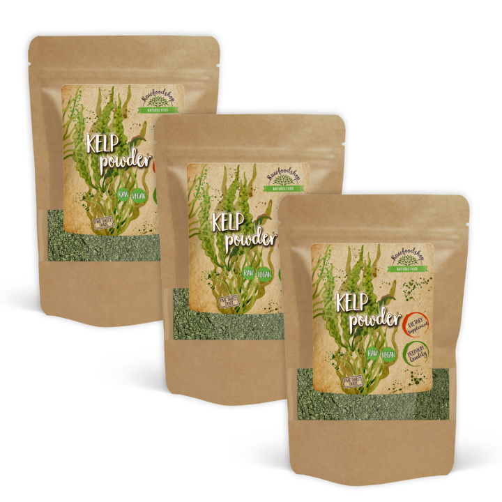 Kelppulver 125g x 3 pakker i gruppen Kosttilskud / Urter & Planter / Algetilskud hos Rawfoodshop Scandinavia AB (RALG100217E-SET3)