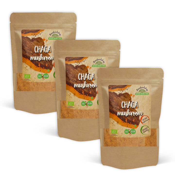 Chaga Pulver ØKO 250g x 3 pakker i gruppen Kosttilskud / Urter & Planter / Svampe hos Rawfoodshop Scandinavia AB (RAW00204-250-SET3)