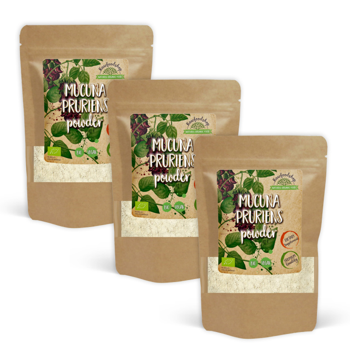Mucuna Pruriens Pulver ØKO 125g x 3 pakker i gruppen Kosttilskud / Urter & Planter / Urter hos Rawfoodshop Scandinavia AB (RAW00206-SET3)