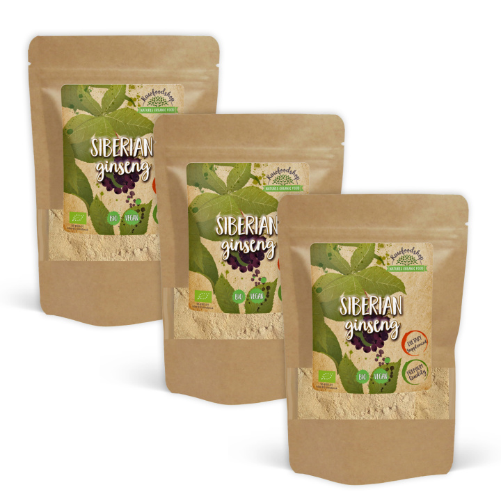 Siberian Ginseng Pulver ØKO 250g x 3 pakker i gruppen Kosttilskud / Urter & Planter / Urter hos Rawfoodshop Scandinavia AB (RAW00211-250-SET3)