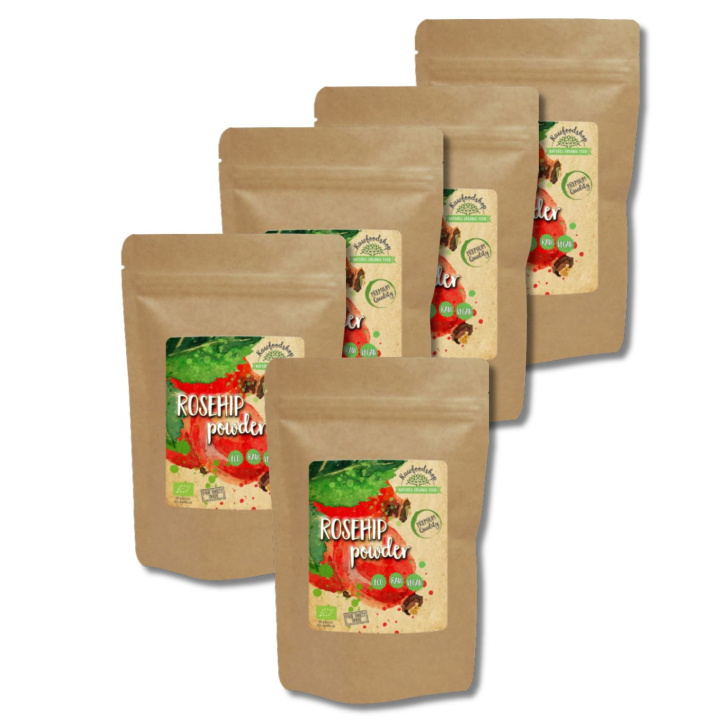 Hybenpulver ØKO 100g x 5 pakker i gruppen Råvarer & Drikke / Frugt & Frugtpulver / Hyben hos Rawfoodshop Scandinavia AB (RAW00217-SET5)