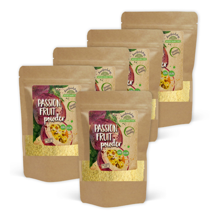 Passionsfrugt Pulver 125g x 5 pakker i gruppen Råvarer & Drikke / Frugt & Frugtpulver / Frugtpulver hos Rawfoodshop Scandinavia AB (RAW00219-SET5)