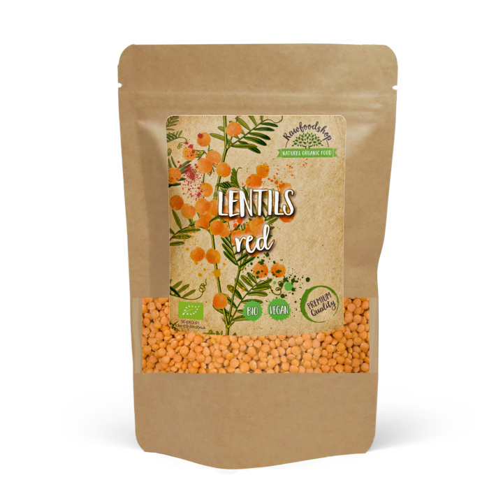 Linser Røde ØKO 1kg i gruppen Råvarer & Drikke / Spisekammer / Bælgfrugter hos Rawfoodshop Scandinavia AB (RAW00321)