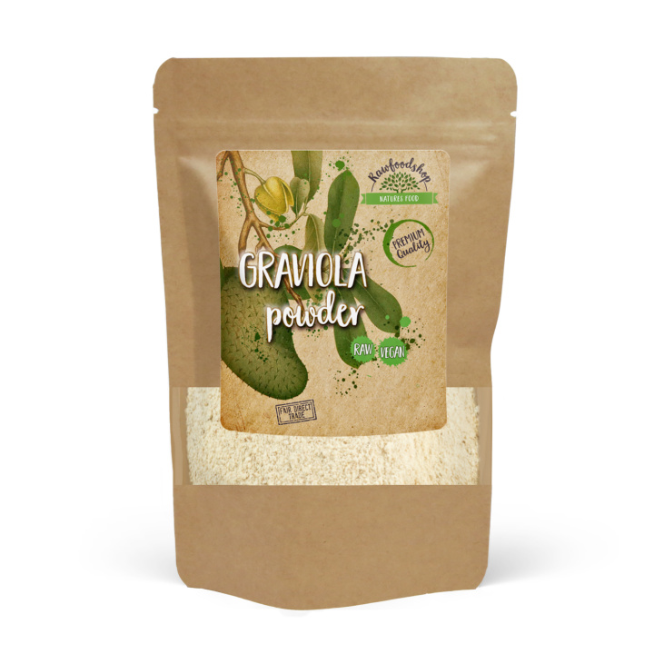 Graviola Pulver 125g i gruppen Råvarer & Drikke / Frugt & Frugtpulver / Frugtpulver hos Rawfoodshop Scandinavia AB (RAW053)