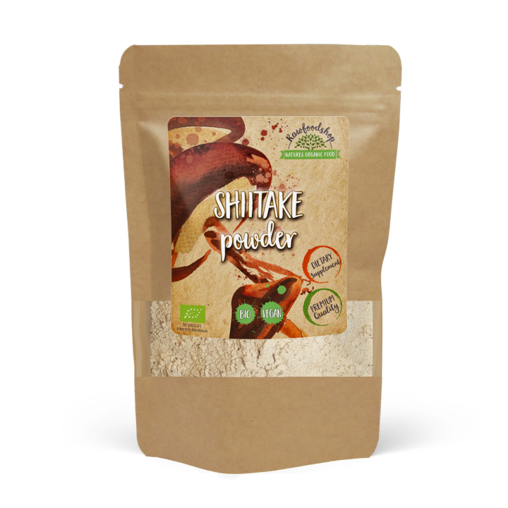 Shiitake Pulver ØKO 125g i gruppen Kosttilskud / Urter & Planter / Svampe hos Rawfoodshop Scandinavia AB (RAW56788758)