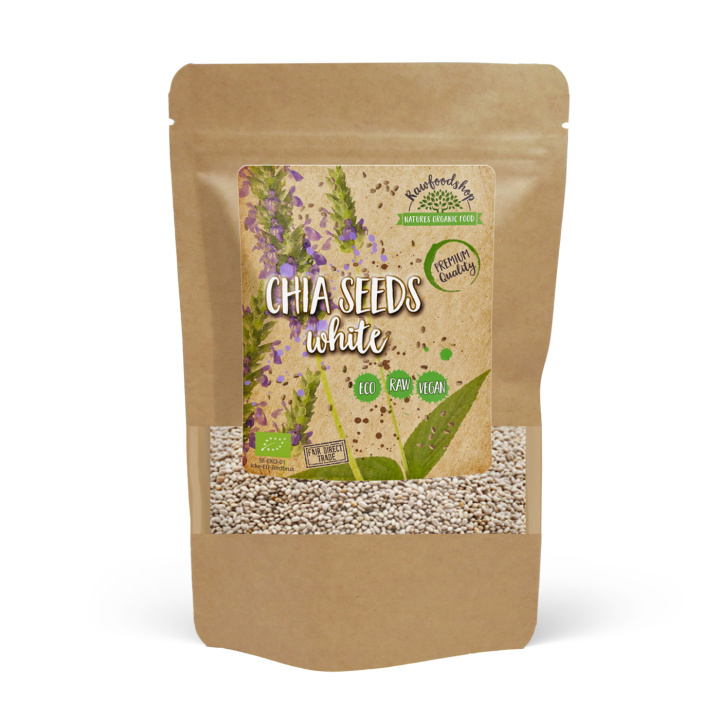 Chiafrø Hvide ØKO 500g i gruppen Råvarer & Drikke / Helsekost / Frø hos Rawfoodshop Scandinavia AB (RAW7098079)