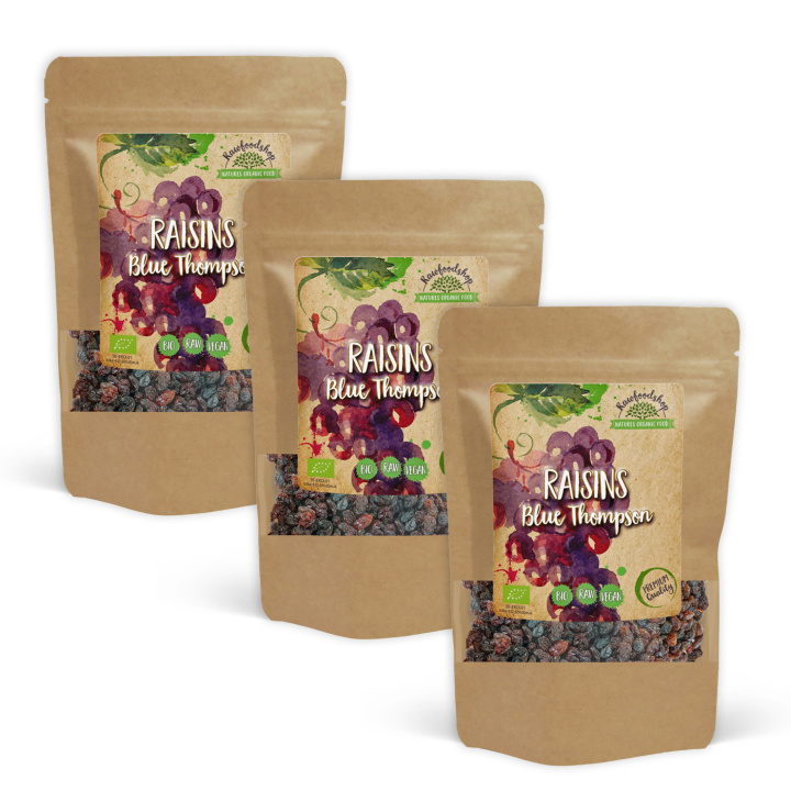 Rosiner Blue Thompson ØKO 200g x 3 pakker i gruppen Råvarer & Drikke / Frugt & Frugtpulver / Rosiner hos Rawfoodshop Scandinavia AB (RAW790079-SET3)