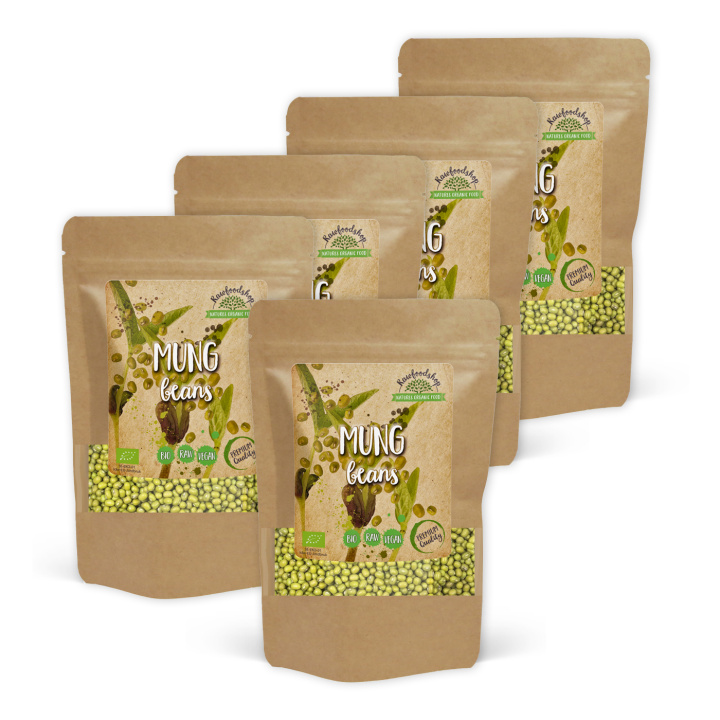 Mungbønner ØKO 500g x 5 pakker i gruppen Råvarer & Drikke / Spisekammer / Bælgfrugter hos Rawfoodshop Scandinavia AB (RAW808098-SET5)