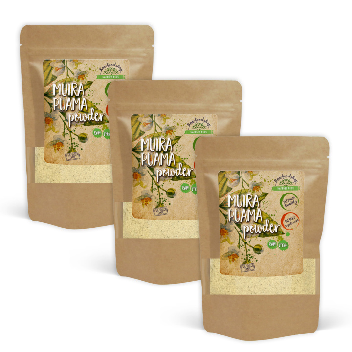 Muira Puama Pulver 125g x 3 pakker i gruppen Kosttilskud / Urter & Planter / Urter hos Rawfoodshop Scandinavia AB (RAW89-SET3)