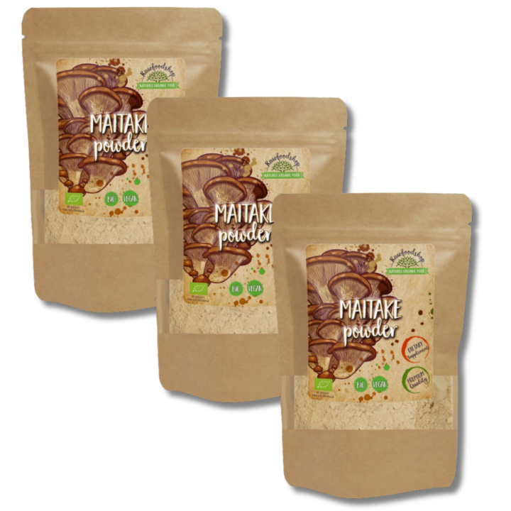 Maitake Pulver ØKO 250g x 3 pakker i gruppen Kosttilskud / Urter & Planter / Svampe hos Rawfoodshop Scandinavia AB (RAW9301-250-SET3)