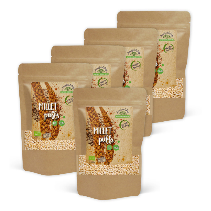 Puffet Hirse ØKO 500g x 5 pakker i gruppen Råvarer & Drikke / Bagning / Gryn & Flager hos Rawfoodshop Scandinavia AB (RAW988909071-SET5)