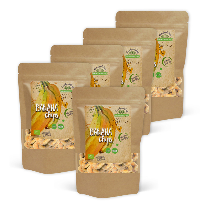 Bananchips ØKO 500g x 5 pakker i gruppen Råvarer & Drikke / Frugt & Frugtpulver / Banan hos Rawfoodshop Scandinavia AB (RAWBANA5-SET5)