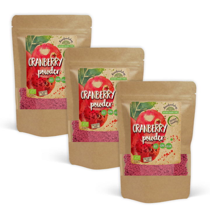 Tranebær Pulver ØKO 125g x 3 pakker i gruppen Råvarer & Drikke / Frugt & Frugtpulver / Frugtpulver hos Rawfoodshop Scandinavia AB (RAWFRU0011-SET3)
