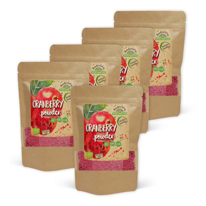 Tranebær Pulver ØKO 250g x 5 pakker i gruppen Råvarer & Drikke / Frugt & Frugtpulver / Frugtpulver hos Rawfoodshop Scandinavia AB (RAWFRU0011250-SET5)