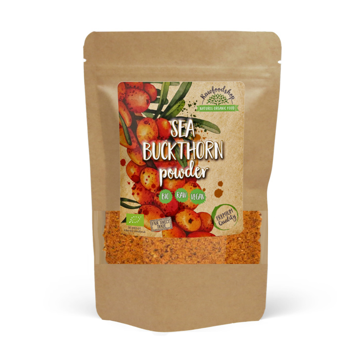 Havtorn Pulver ØKO 125g i gruppen Råvarer & Drikke / Frugt & Frugtpulver / Frugtpulver hos Rawfoodshop Scandinavia AB (RAWFRUP003)