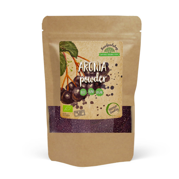 Aronia Pulver ØKO 125g i gruppen Råvarer & Drikke / Frugt & Frugtpulver / Frugtpulver hos Rawfoodshop Scandinavia AB (RAWFRUP007)