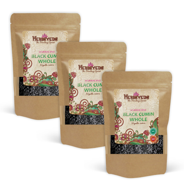 Sortkommenfrø ØKO 100g x 3 pakker i gruppen Råvarer & Drikke / Spisekammer / Krydderier & Salt hos Rawfoodshop Scandinavia AB (RAWNIG001-SET3)