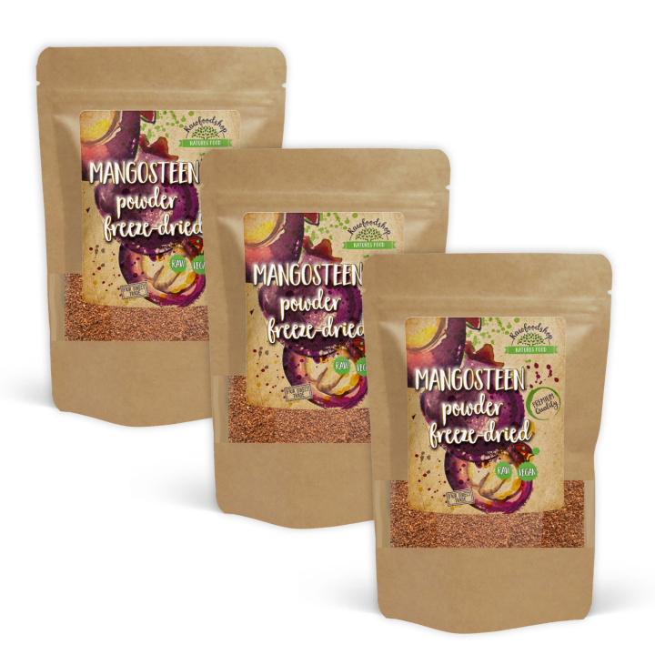 Mangostanpulver Frysetørret 125g x 3 pakker i gruppen Råvarer & Drikke / Frugt & Frugtpulver / Frugtpulver hos Rawfoodshop Scandinavia AB (RAWPFRUP003VILD-SET3)