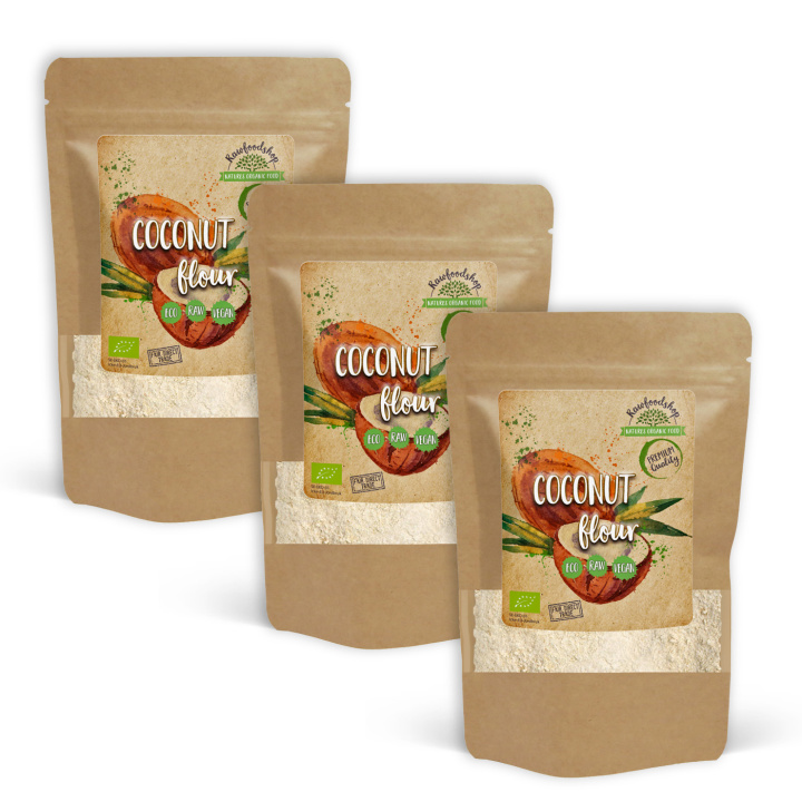 Kokosmel Premium RAW ØKO 500g x 3 pakker i gruppen Råvarer & Drikke / Nødder / Nøddemel hos Rawfoodshop Scandinavia AB (RBAK500227E-SET3)