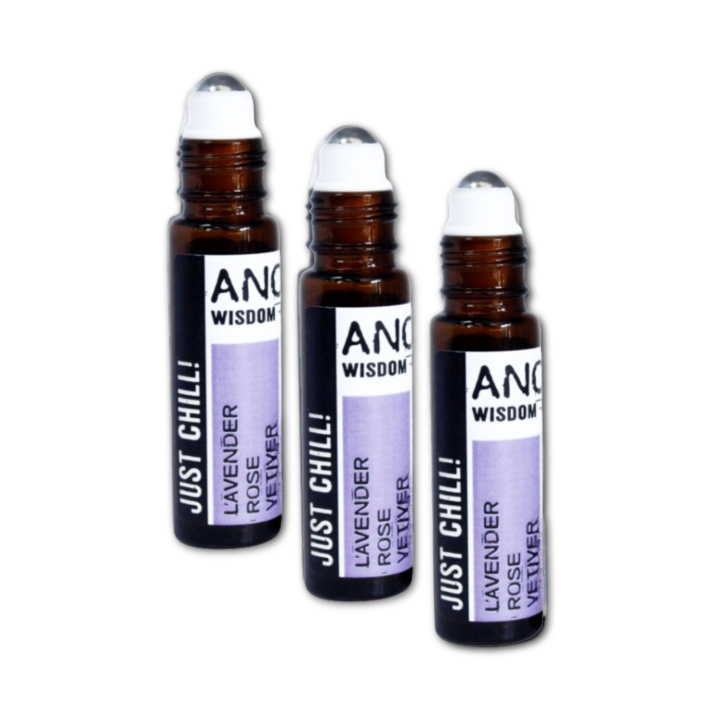 Just Chill Essential Oil Blend Roll On 10ml x 3 flasker i gruppen Hud & Krop / Krop / Parfume hos Rawfoodshop Scandinavia AB (REBIUL-07-SET3)