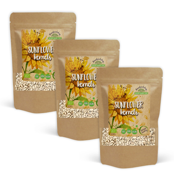 Solsikkekerner ØKO 500g x 3 pakker i gruppen Råvarer & Drikke / Helsekost / Frø hos Rawfoodshop Scandinavia AB (RFRO500567E-SET3)