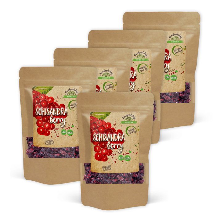 Schisandrabær 125 g x 5 pakker i gruppen Råvarer & Drikke / Sunde snacks hos Rawfoodshop Scandinavia AB (RFRU100472VILD-SET5)