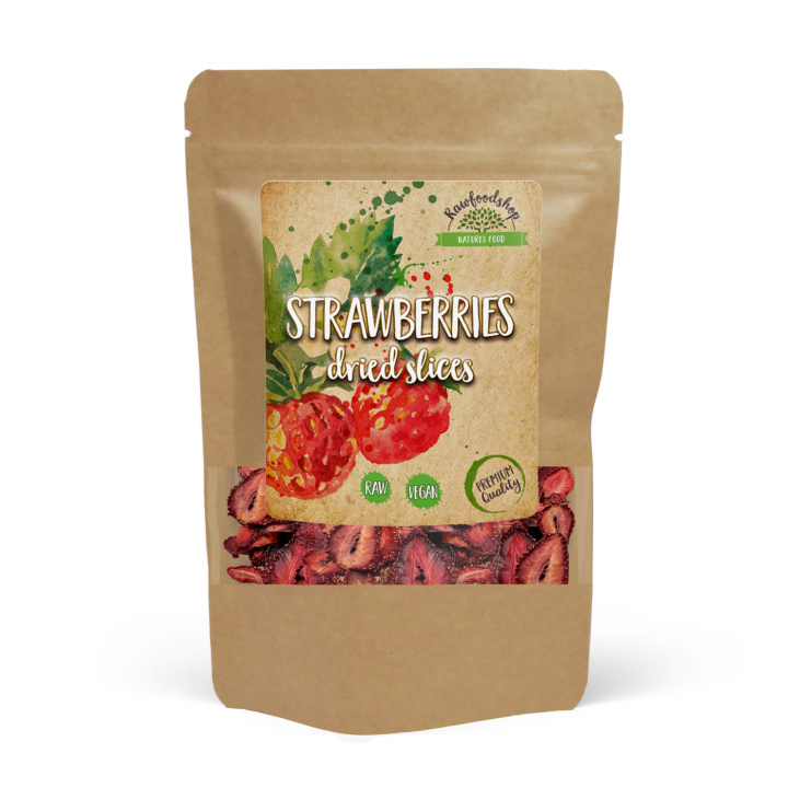 Jordbær Skiver 100g i gruppen Råvarer & Drikke / Frugt & Frugtpulver / Jordbær hos Rawfoodshop Scandinavia AB (RFRU100494E)
