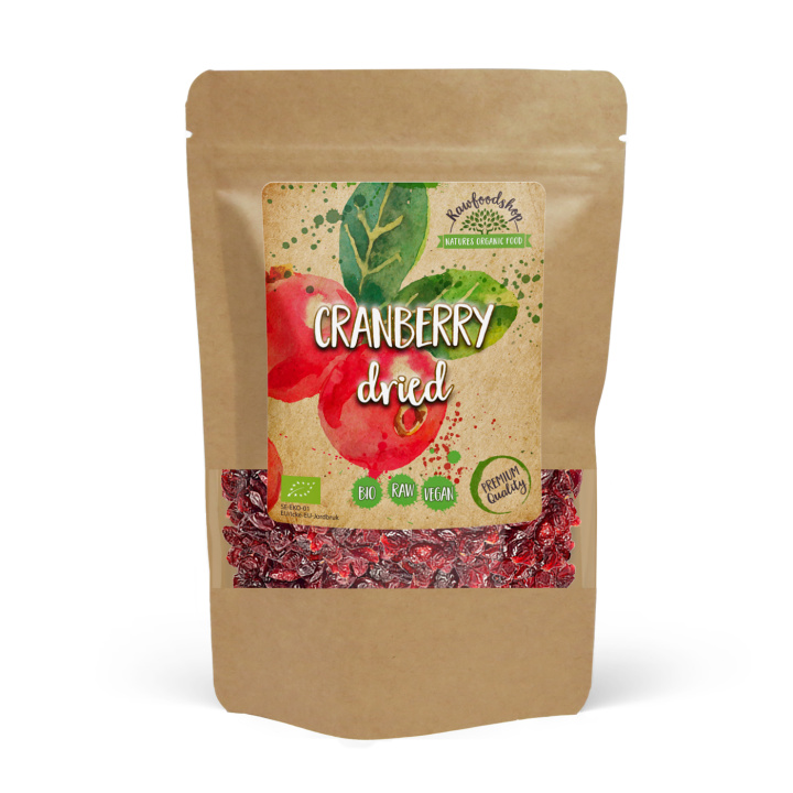 Tranebær ØKO 500g i gruppen Råvarer & Drikke / Frugt & Frugtpulver / Tyttebær hos Rawfoodshop Scandinavia AB (RFRU200501E)