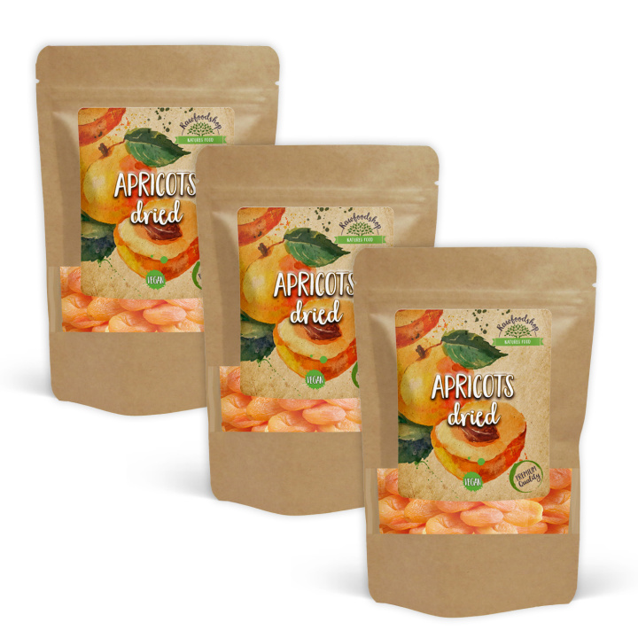 Abrikoser 500g x 3 pakker i gruppen Råvarer & Drikke / Frugt & Frugtpulver / Abrikos hos Rawfoodshop Scandinavia AB (RFRU5003505-SET3)