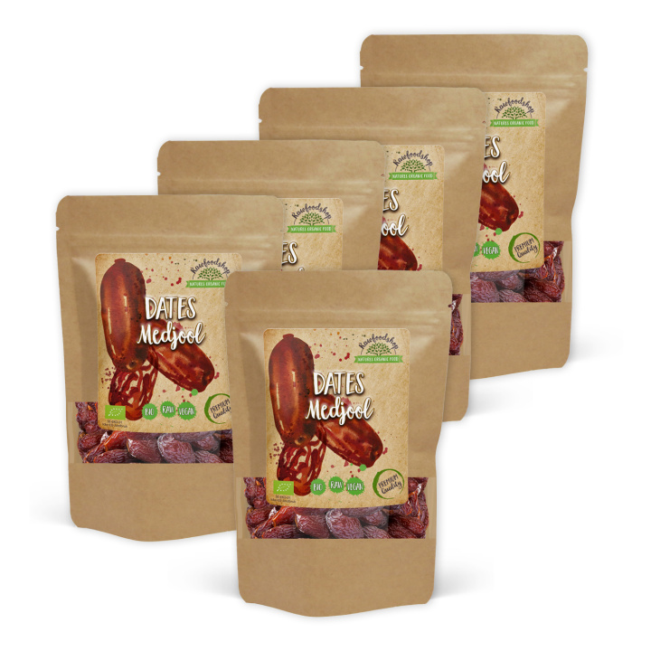 Medjool Dadler ØKO 500g x 5 pakker i gruppen Råvarer & Drikke / Frugt & Frugtpulver / Dadler hos Rawfoodshop Scandinavia AB (RFRU500355E-SET5)
