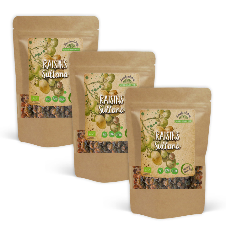 Sultanrosiner ØKO 1kg x 3 pakker i gruppen Råvarer & Drikke / Frugt & Frugtpulver / Rosiner hos Rawfoodshop Scandinavia AB (RFRU500476E1-SET3)