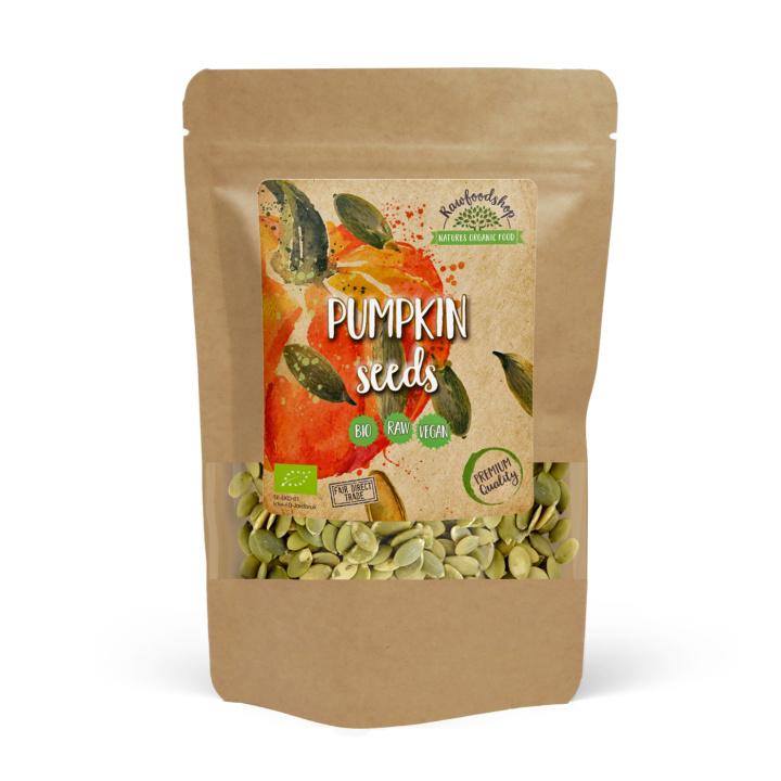 Græskarkerner ØKO 500g i gruppen Råvarer & Drikke / Helsekost / Frø hos Rawfoodshop Scandinavia AB (RKAN300295E)