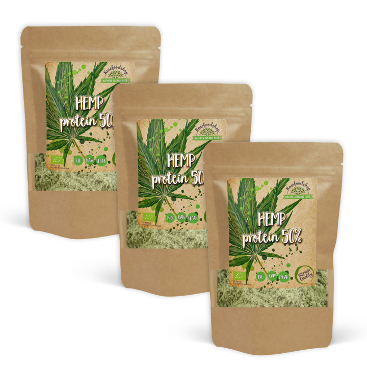 Hampeprotein 50% ØKO 500g x 3 pakker i gruppen Råvarer & Drikke / Helsekost / Proteinpulver hos Rawfoodshop Scandinavia AB (RKOS500390E-SET3)