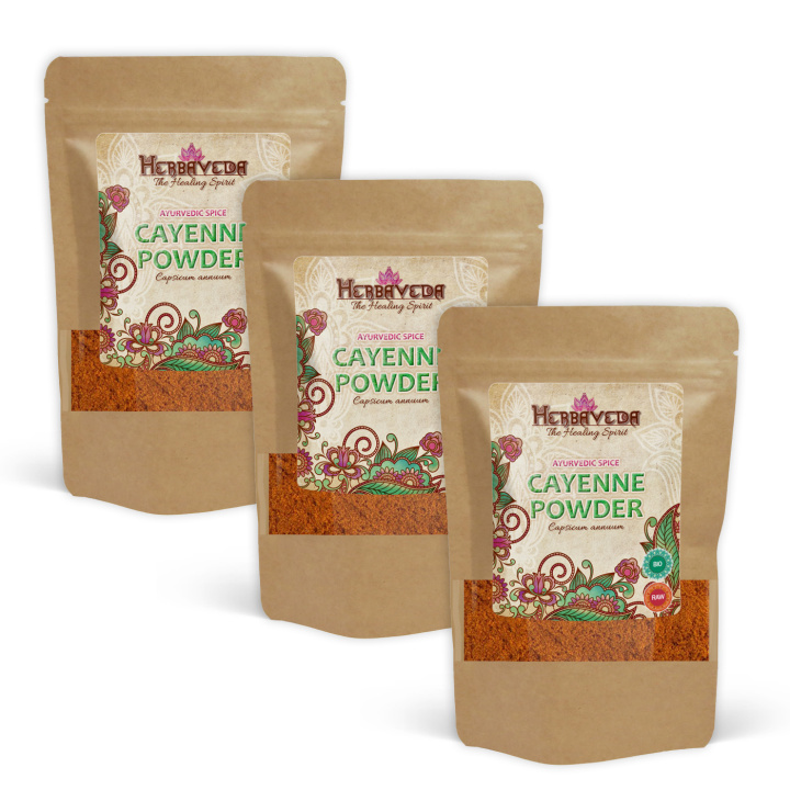 Cayennepulver ØKO 100g x 3 pakker i gruppen Råvarer & Drikke / Spisekammer / Krydderier & Salt hos Rawfoodshop Scandinavia AB (RKRY100053E-SET3)