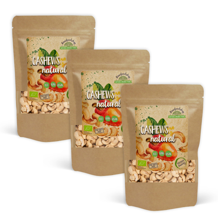 Cashewnødder Premium RAW ØKO 200g x 3 pakker i gruppen Råvarer & Drikke / Nødder / Cashewnødder hos Rawfoodshop Scandinavia AB (RNOT2002058E-SET3)