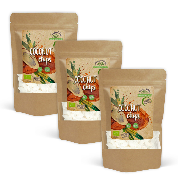Kokoschips Premium ØKO 200g x 3 pakker i gruppen Råvarer & Drikke / Nødder / Kokos hos Rawfoodshop Scandinavia AB (RNOT200411E-SET3)