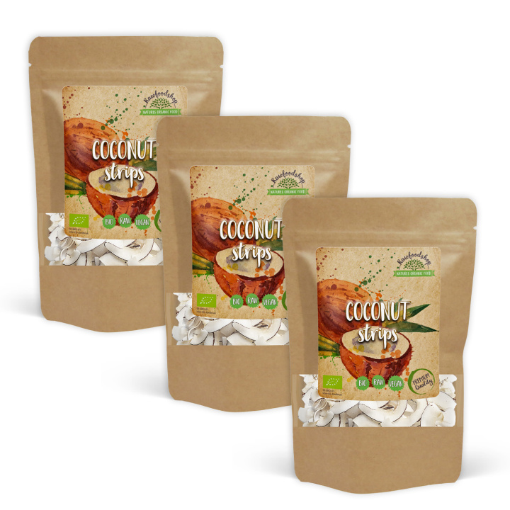 Kokosnød i strimler ØKO 200g x 3 pakker i gruppen Råvarer & Drikke / Nødder / Kokos hos Rawfoodshop Scandinavia AB (RNOT200413E-SET3)